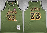 Men's Los Angeles Lakers #23 LeBron James Green 2018-19 Throwback basketball Jersey,baseball caps,new era cap wholesale,wholesale hats